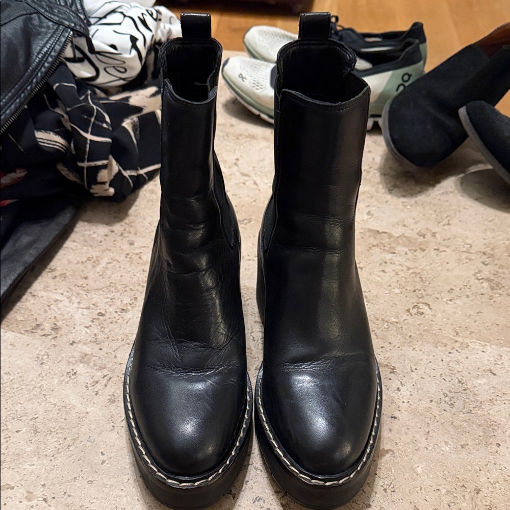 Sam Edelman Black Heeled Boots - Picture 3 of 8
